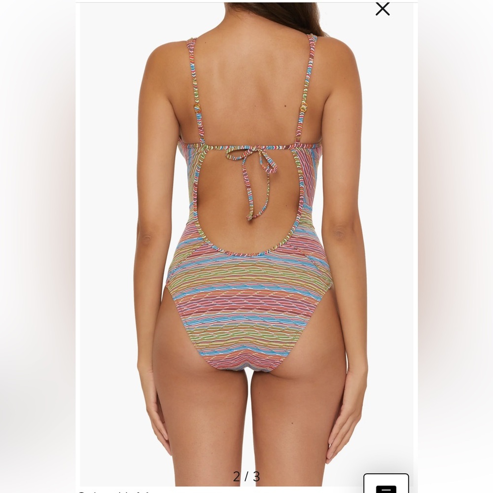 BECCA Free Spirit Plunge One-Piece Swimsuit NWT - Picture 4 of 13